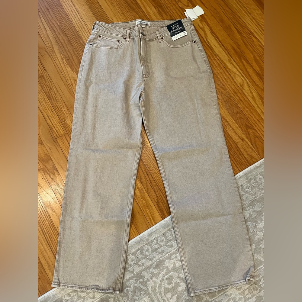 Abercrombie and fitch tan jeans